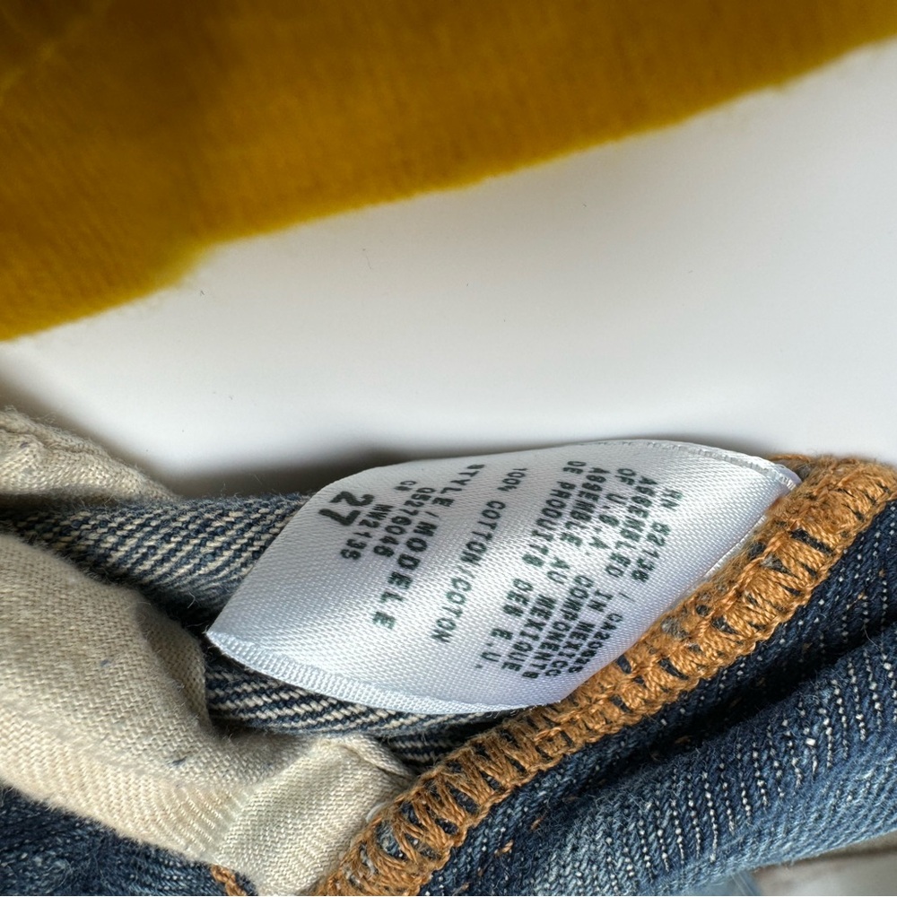 UofM Shirt and Flare Blue Wide Leg Jeans with Distressed Accents - Picture 6 of 6